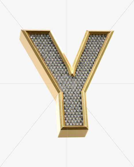 Letter Y from Luxury Font on Yellow Images Creative Fonts - S34455