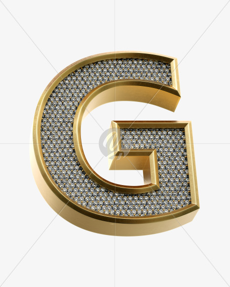 Letter G from Luxury Font on Yellow Images Creative Fonts - S34437