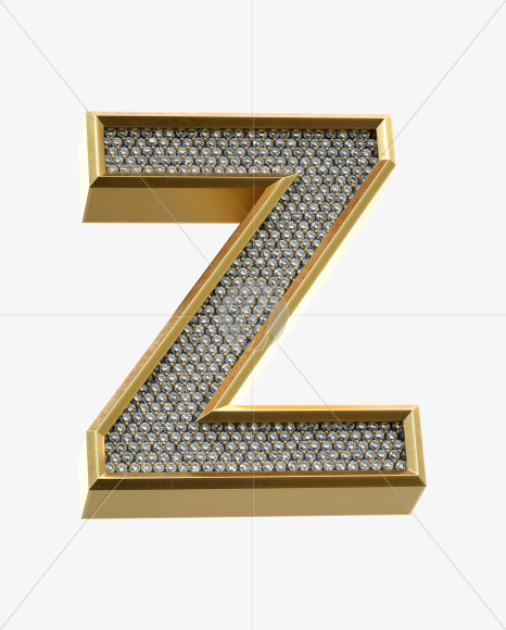 Letter Z from Luxury Font on Yellow Images Creative Fonts - S34456