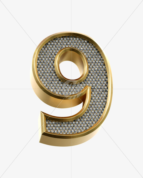 9 from Luxury Font on Yellow Images Creative Fonts - S34465