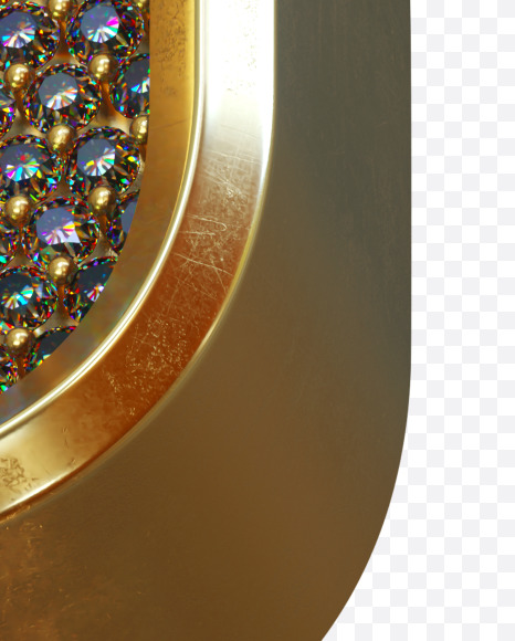 Letter B from Luxury diamonds on Yellow Images Creative Fonts - S34522