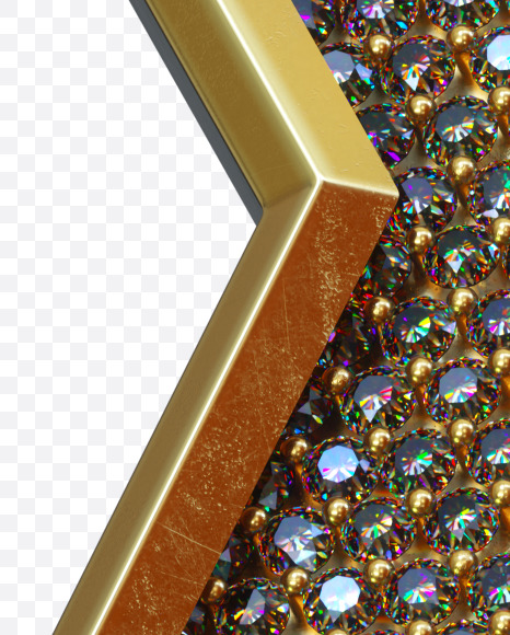 Letter X from Luxury diamonds on Yellow Images Creative Fonts - S34544