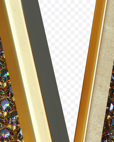 Letter W from Luxury diamonds on Yellow Images Creative Fonts - S34543