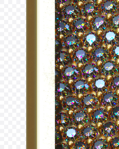 Letter C from Luxury diamonds on Yellow Images Creative Fonts - S34523