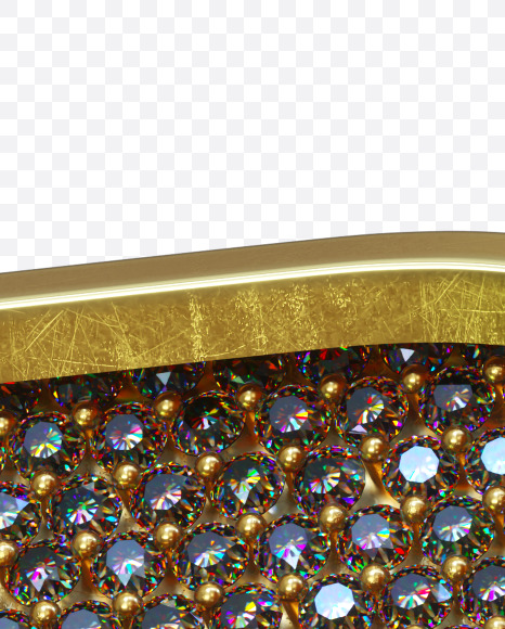 Letter Q from Luxury diamonds on Yellow Images Creative Fonts - S34537