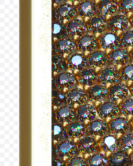 Letter I from Luxury diamonds on Yellow Images Creative Fonts - S34529