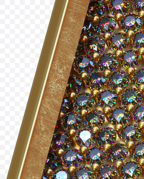 Letter A from Luxury diamonds on Yellow Images Creative Fonts - S34521