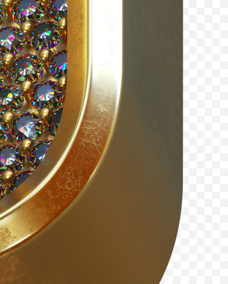 Letter U from Luxury diamonds on Yellow Images Creative Fonts - S34541