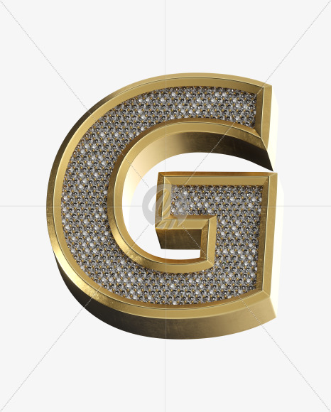 Letter G from Luxury Gold on Yellow Images Creative Fonts - S34575