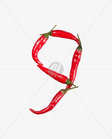 9 from Chilli Pepper Font on Yellow Images Creative Fonts - S34742