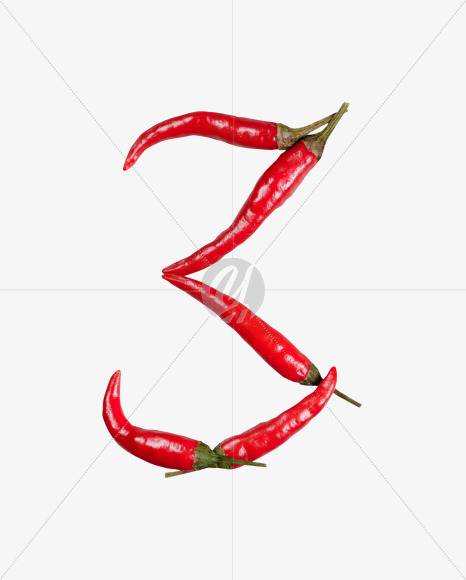 3 from Chilli Pepper Font on Yellow Images Creative Fonts - S34736