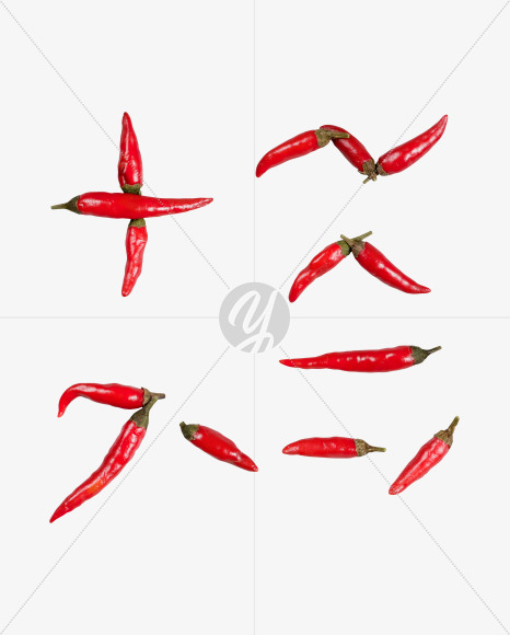 symbols from Chilli Pepper Font on Yellow Images Creative Fonts - S34751