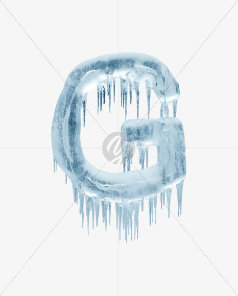 Letter G from Ice Age Font on Yellow Images Creative Fonts - S34805