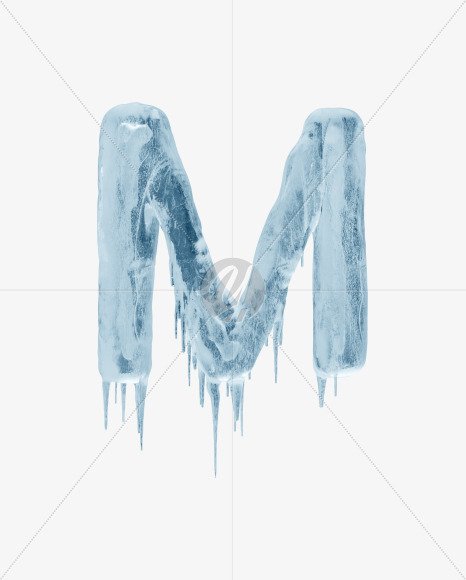 Letter M from Ice Age Font on Yellow Images Creative Fonts - S34811