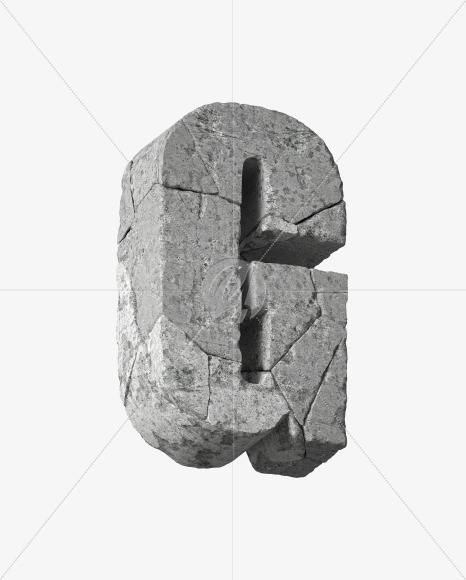 Letter G from Concrete Wall Font on Yellow Images Creative Fonts - S34895