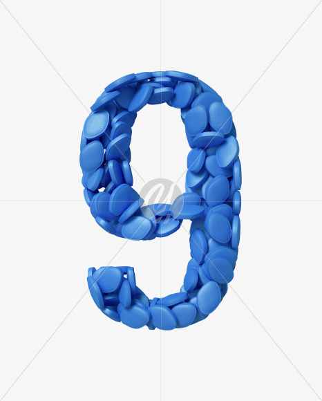 9 from Viagra pills on Yellow Images Creative Fonts - S34968