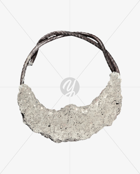 Letter O from Reinforced concrete on Yellow Images Creative Fonts - S34995