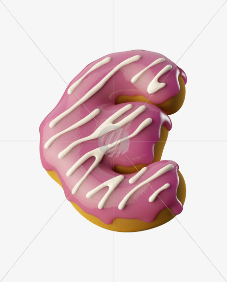 euro from Pink Donut on Yellow Images Creative Fonts - S35193