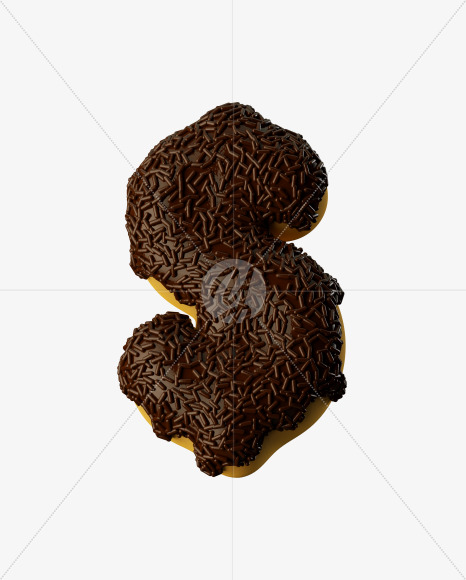 $ from Chocolate Donut on Yellow Images Creative Fonts - S35338