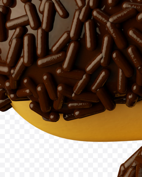 Letter Z from Chocolate Donut on Yellow Images Creative Fonts - S35325