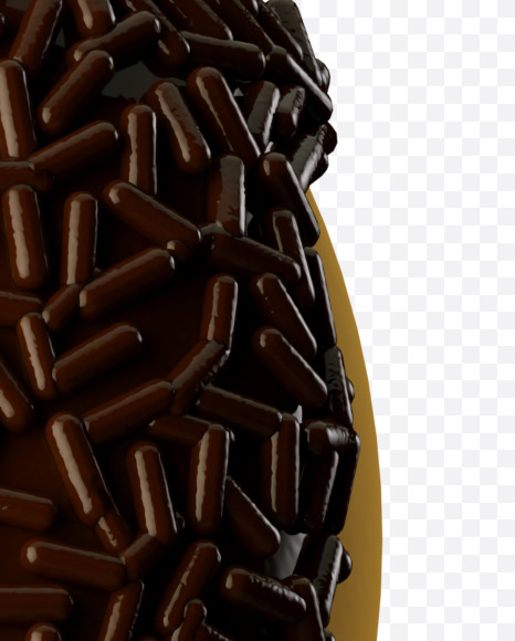 Letter P from Chocolate Donut on Yellow Images Creative Fonts - S35315