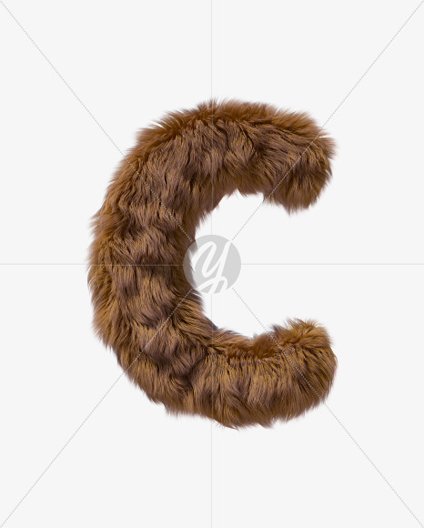 Letter C from Teddy bear Font on Yellow Images Creative Fonts - S35433