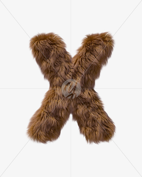 Letter X from Teddy bear Font on Yellow Images Creative Fonts - S35454