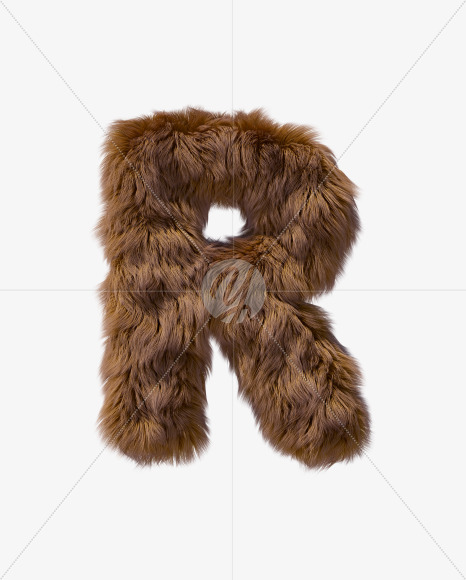 Letter R from Teddy bear Font on Yellow Images Creative Fonts - S35448