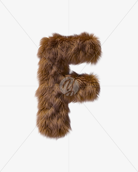 Letter F from Teddy bear Font on Yellow Images Creative Fonts - S35436