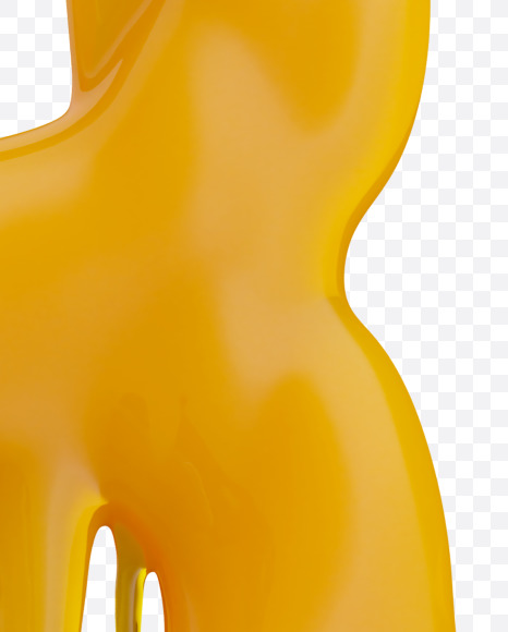 3 from Yellow wax Font on Yellow Images Creative Fonts - S35860