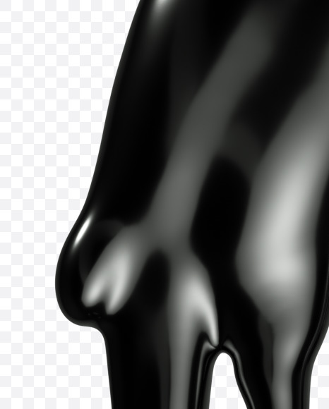 Letter X from Oil pollution Font on Yellow Images Creative Fonts - S35900