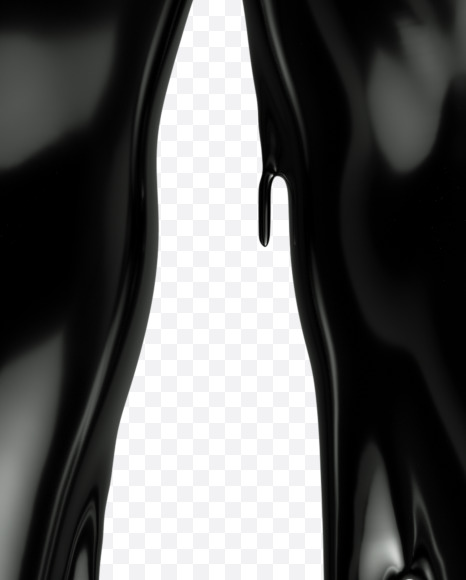 Letter W from Oil pollution Font on Yellow Images Creative Fonts - S35899