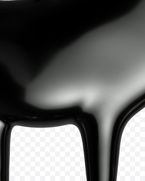 Letter D from Oil pollution Font on Yellow Images Creative Fonts - S35880