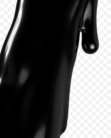 Letter V from Oil pollution Font on Yellow Images Creative Fonts - S35898