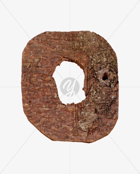 0 from Brown Bark Font on Yellow Images Creative Fonts - S36125