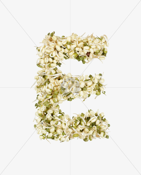 Letter E from Sprout Font on Yellow Images Creative Fonts - S36137