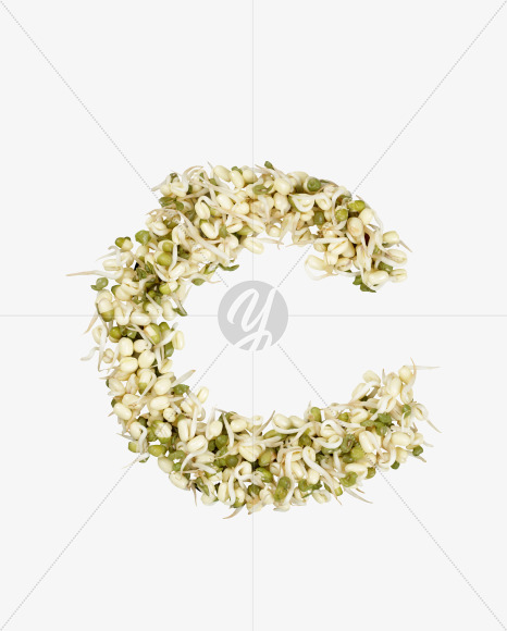 Letter C from Sprout Font on Yellow Images Creative Fonts - S36135