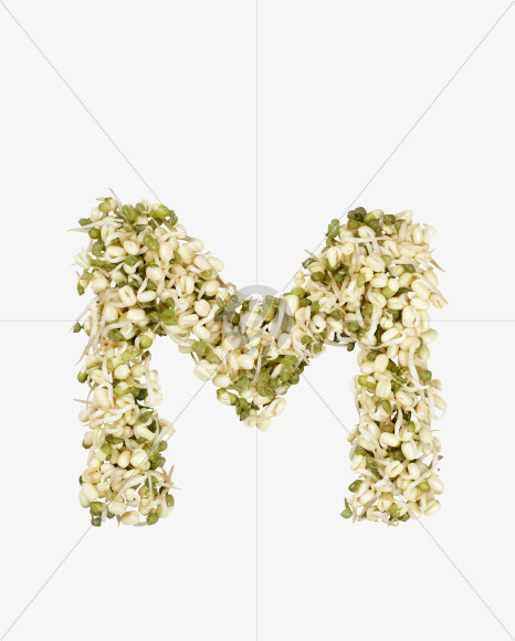 Letter M from Sprout Font on Yellow Images Creative Fonts - S36145