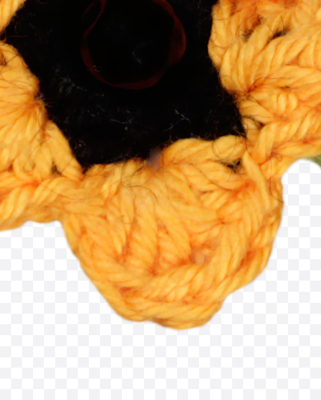 Letter Q from Knitted Flowers Font on Yellow Images Creative Fonts - S36334