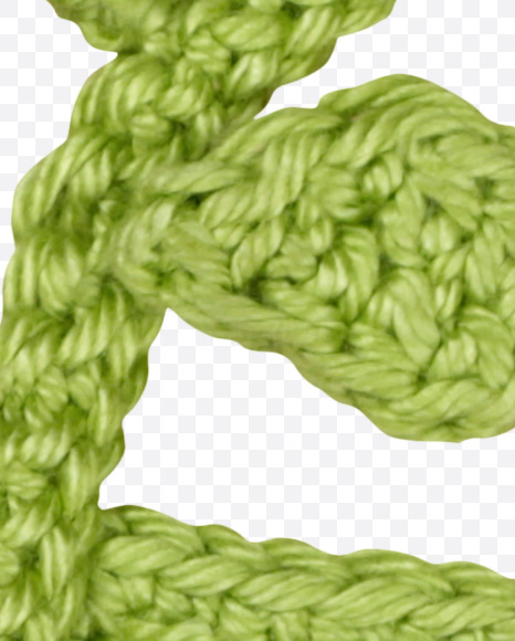 5 from Knitted Flowers Font on Yellow Images Creative Fonts - S36348