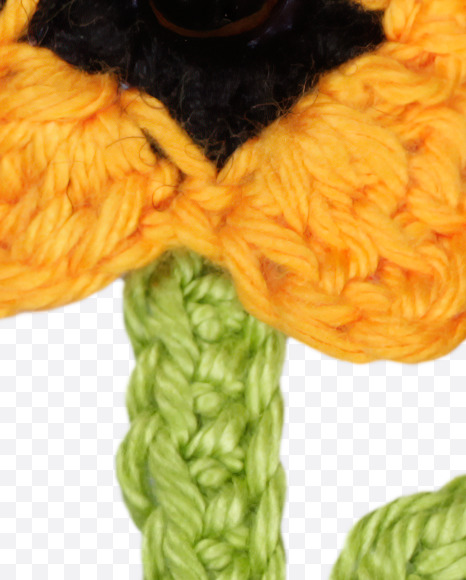 Letter H from Knitted Flowers Font on Yellow Images Creative Fonts - S36325