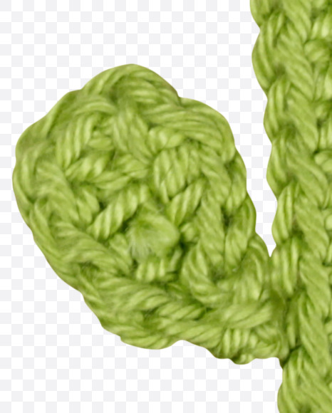 Letter I from Knitted Flowers Font on Yellow Images Creative Fonts - S36326