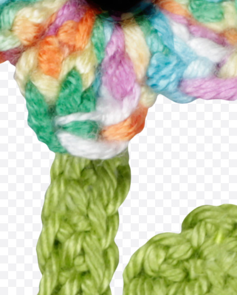 Letter T from Knitted Flowers Font on Yellow Images Creative Fonts - S36337