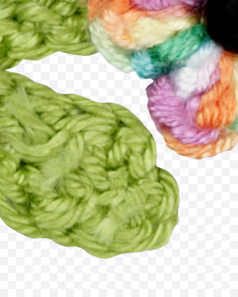 + from Knitted Flowers Font on Yellow Images Creative Fonts - S36362