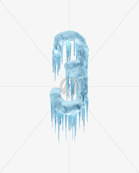 3 from Blue icicles on Yellow Images Creative Fonts - S36393