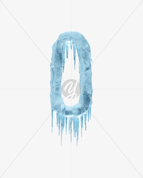 0 from Blue icicles on Yellow Images Creative Fonts - S36400