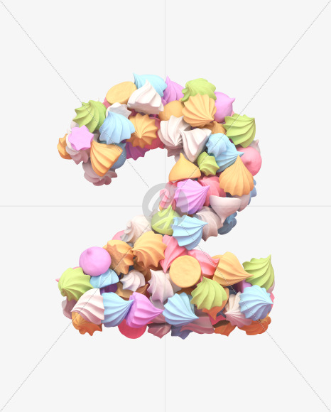 2 meringue from Meringue Font on Yellow Images Creative Fonts - S36437