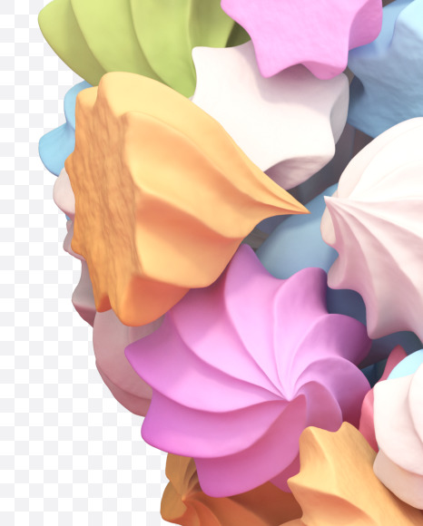 C meringue from Meringue Font on Yellow Images Creative Fonts - S36412