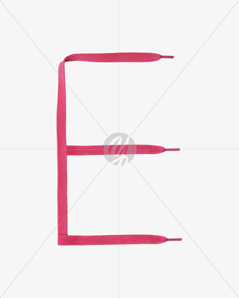 Letter E from Pink Lace Font on Yellow Images Creative Fonts - S36495