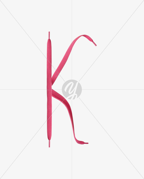 Letter K from Pink Lace Font on Yellow Images Creative Fonts - S36501